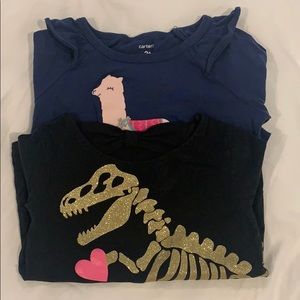 Dinosaur skeleton and No Probllama 2T